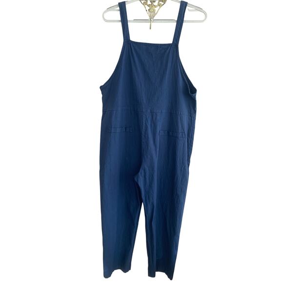 Mommy Jennie Blue Tie Straps Overalls Front/Back Pockets Maternity Small - Picture 4 of 6